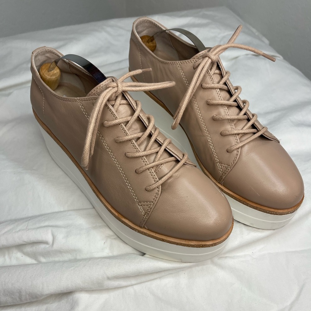 Steve Madden | beige platform shoes.